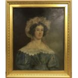 19th Century oil on canvas. “Portrait of a Lady Mrs Fernandez”
