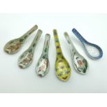 SIX ORIENTAL RICE SPOONS