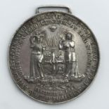 LARGE 1881 HALLMARKED SILVER FOR UNITED PATRIOTS NATIONAL BENEFIT SOCIETY OF GREAT BRITAIN