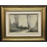 ETTORE MARINELLI - FRAMED PAINTING OF WOODS