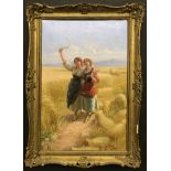 OIL ON CANVAS - HAYMAKING BY CARLO FERRANTI