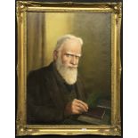 OIL ON CANVAS GEORGE BERNARD SHAW SIGNED JOHN E. WILLIAMS