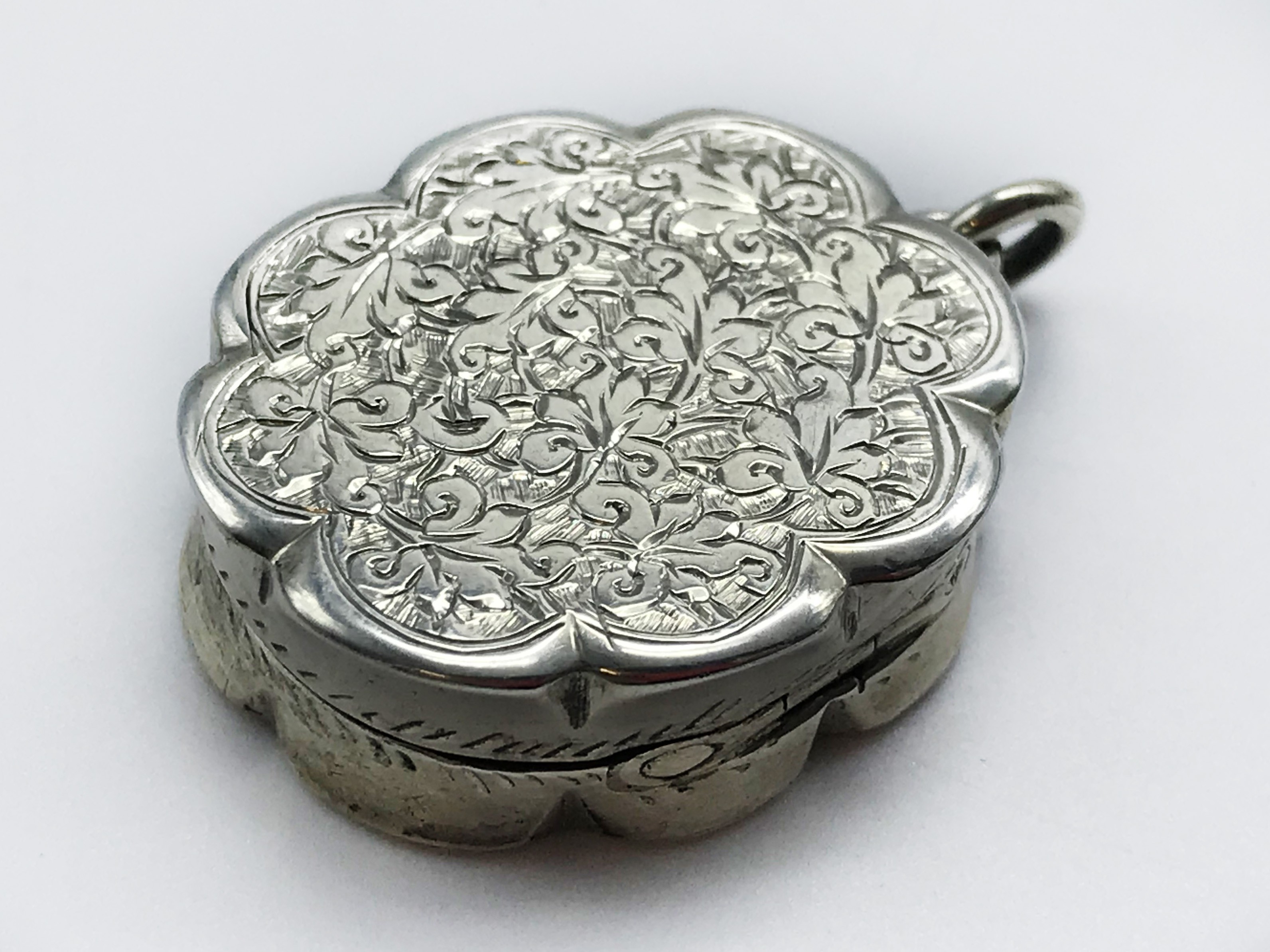 ANTIQUE HALLMARKED SILVER VINAIGRETTE 1887 C.C. - Image 3 of 4