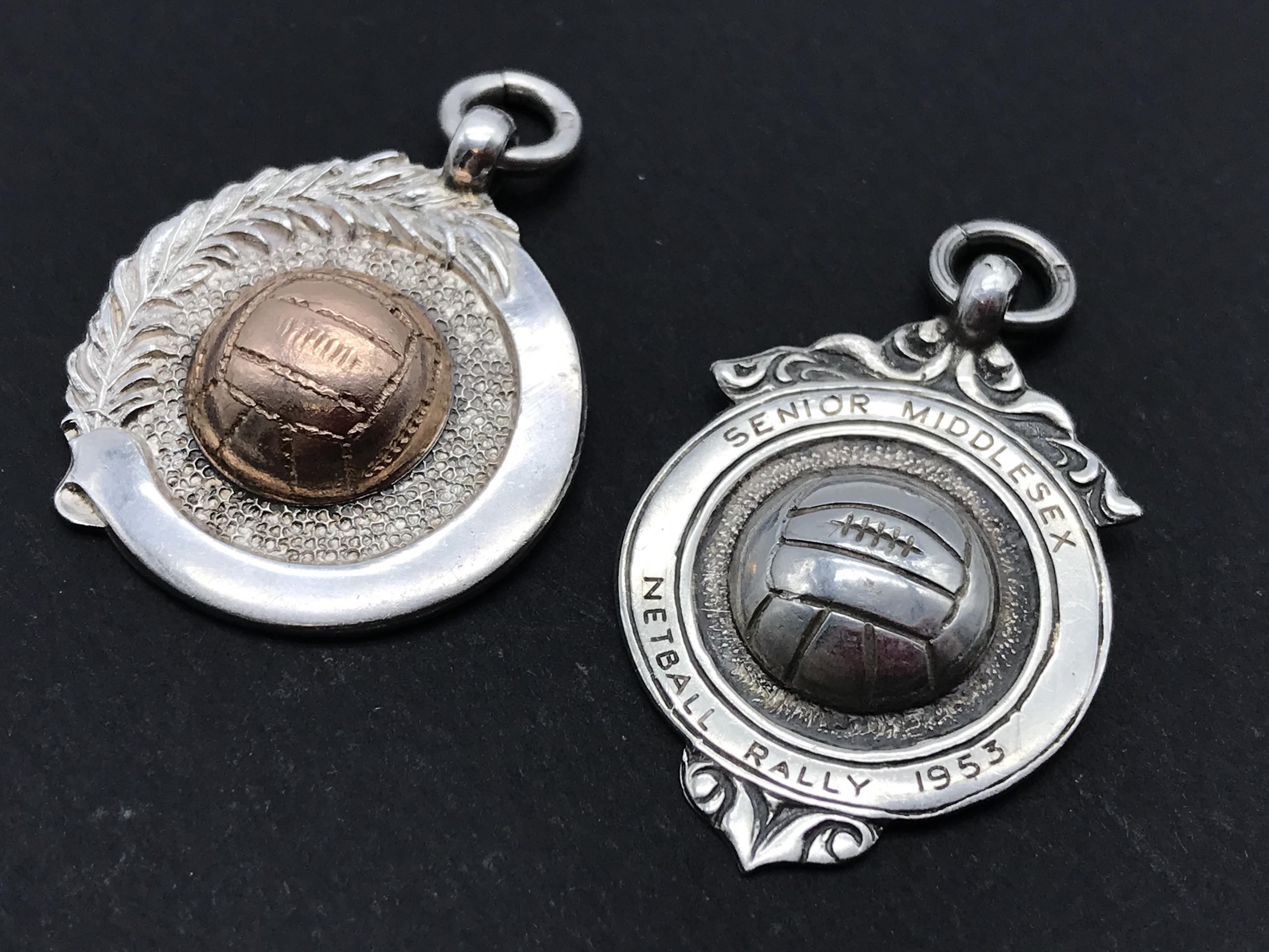 FOOTBALL RELATED TEN HALLMARKED SILVER FOBS AND PENDANTS - Image 3 of 12