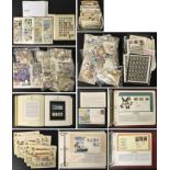 LARGE COLLECTION OF STAMPS FIRST DAY COVERS AND POSTAL HISTORY
