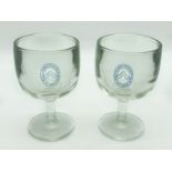 PAIR OF EUCLID MASONIC GOBLETS