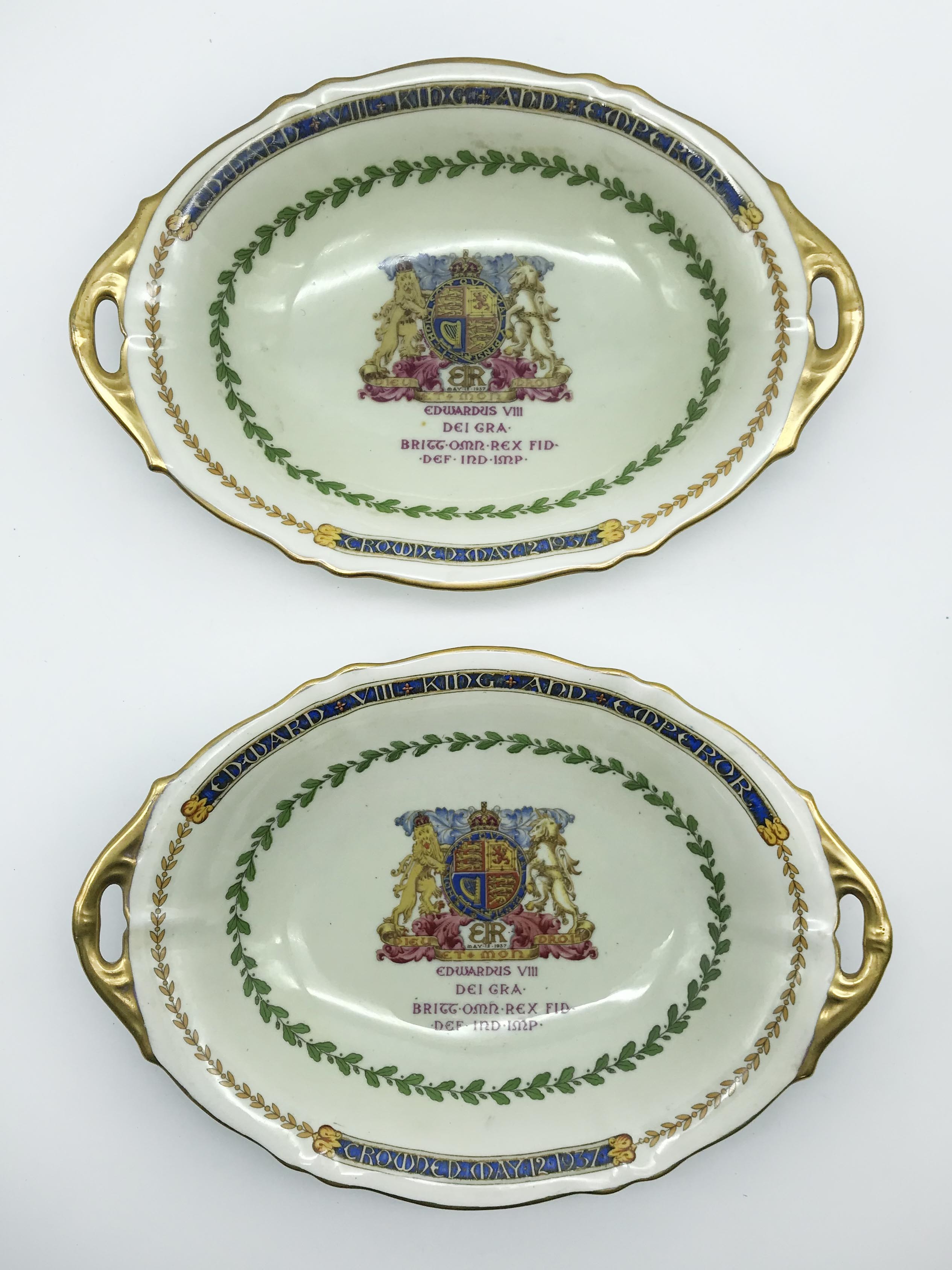 1937 TWO PERPETUAL SOUVENIR IN PARAGON CHINA TO COMMEMORATE THE CORONATION OF H.M. KING EDWARD VIII - Image 2 of 5