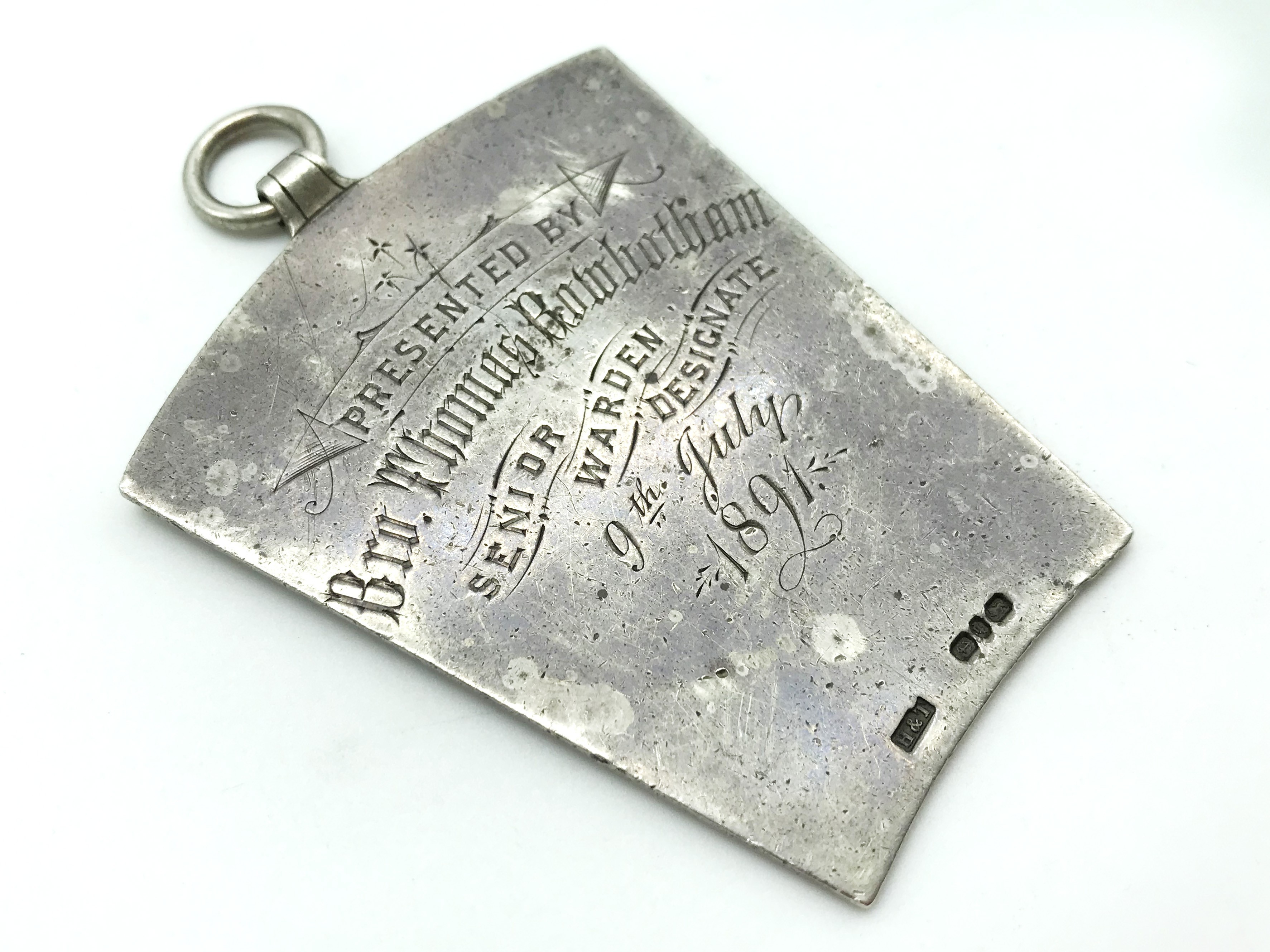 LARGE HALLMARKED SILVER MASONIC JEWEL FOR LODGE OF CHARITY - Image 5 of 6