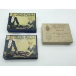 THREE 1920s BOXED WOODEN JIGSAW PUZZLES