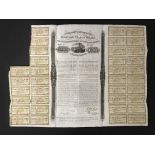 1871 CONFEDERATE STATES OF AMERICA COTTON BOND WITH COUPONS IN MINT CONDITION RARE