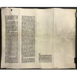 SHORT TORAH MANUSCRIPT SCROLL ON VELLUM PARCHMENT (WHITE) THREE COLUMNS