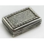 ANTIQUE HALLMARKED SILVER VINAIGRETTE L.V. & W 1830