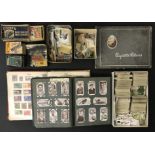 COLLECTION OF CIGARETTES CARDS MATCHBOX LABELS AND STAMPS