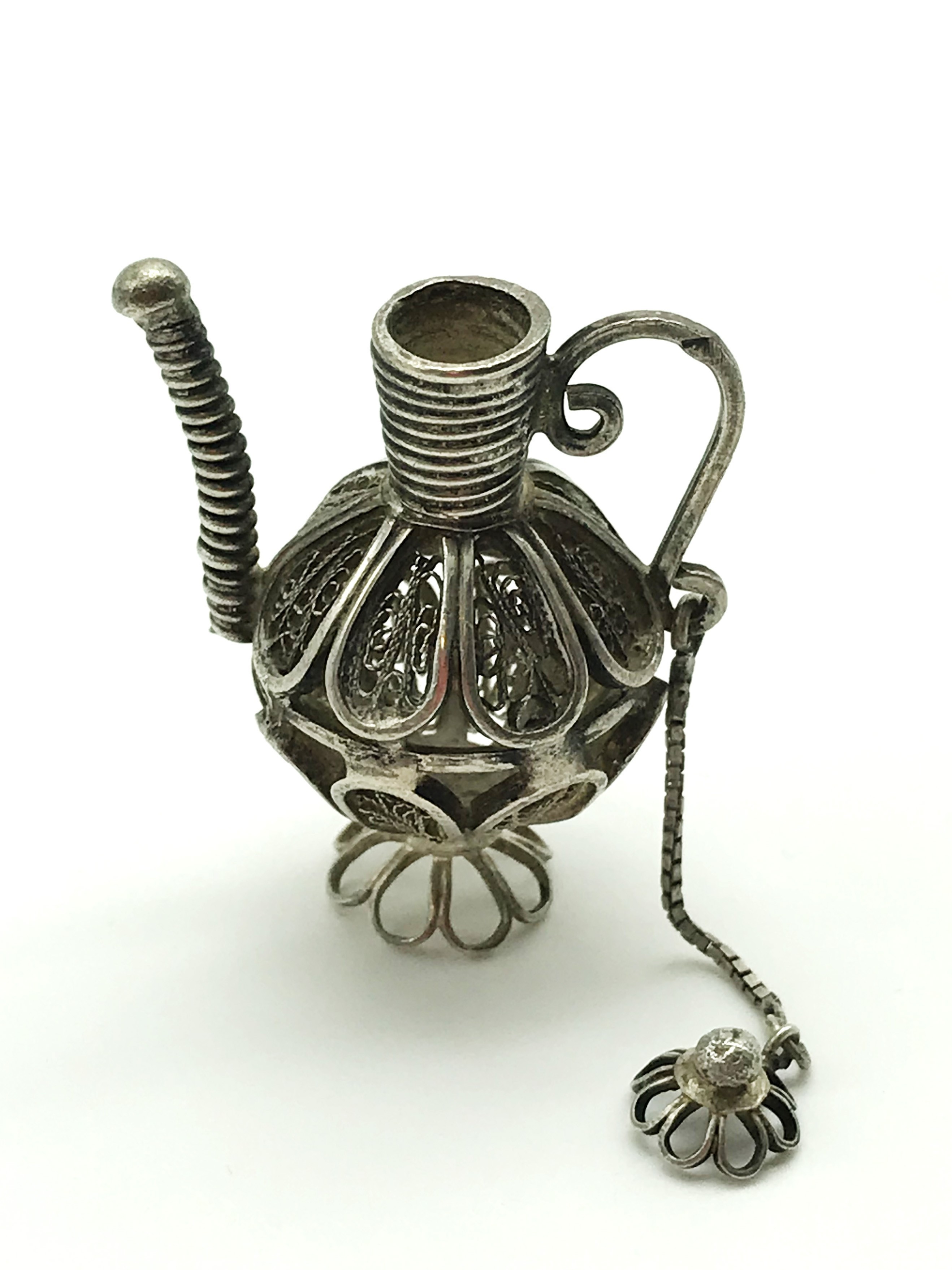 MINIATURE SILVER FILIGREE TEASET - Image 5 of 10