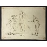 SAMUEL IRELAND ETCHING BASED ON A WORK BY JOHN HAMILTON MORTIMER FROM 1790s