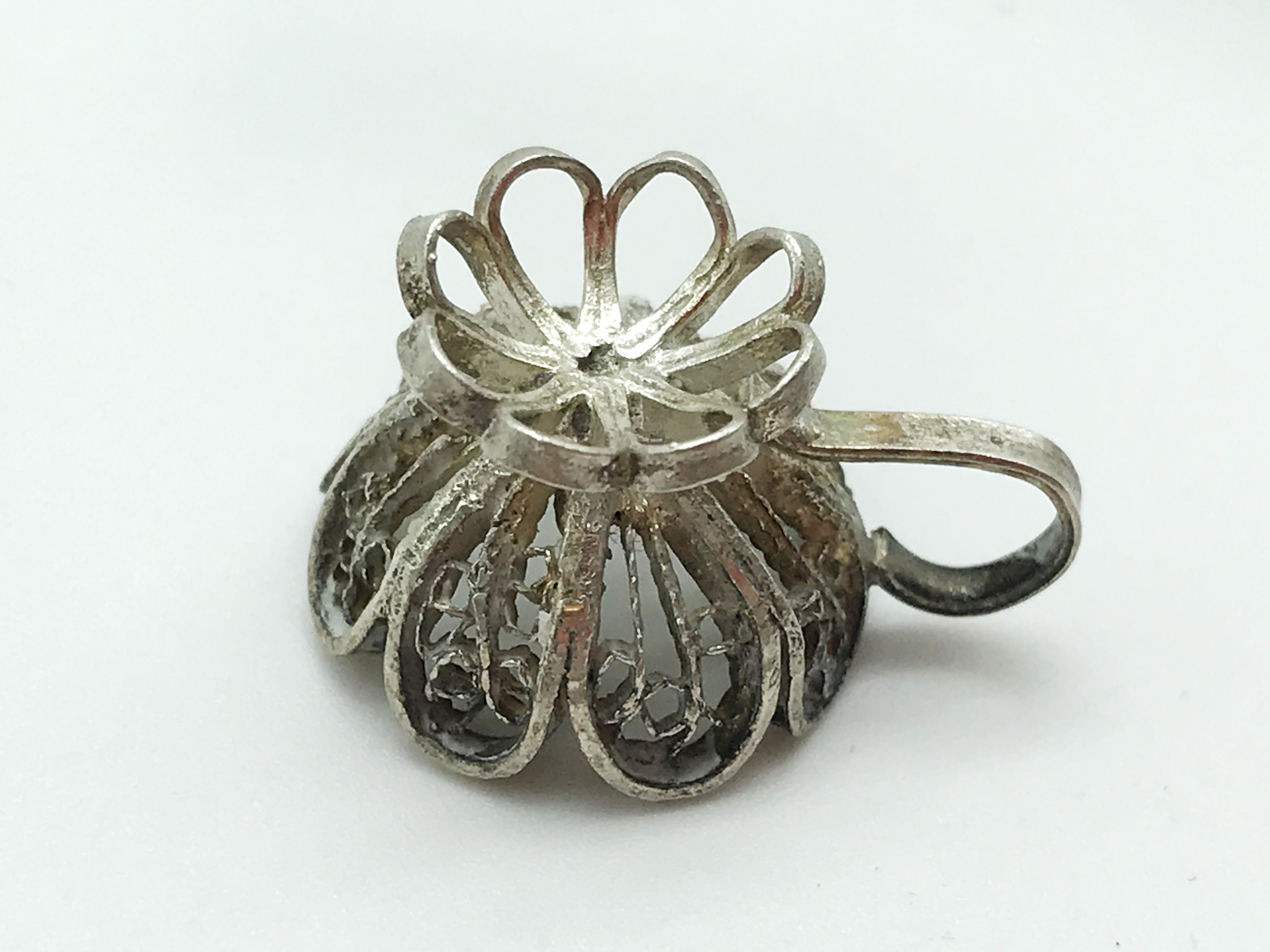 MINIATURE SILVER FILIGREE TEASET - Image 3 of 10