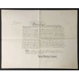 TWO APPOINTMENT ORDER DOCUMENTS FOR VICTOR COURTENAY WALTER FORBES ESQUIRE KGV / KGVI
