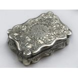 ANTIQUE HALLMARKED SILVER VINAIGRETTE 1868 F.M.