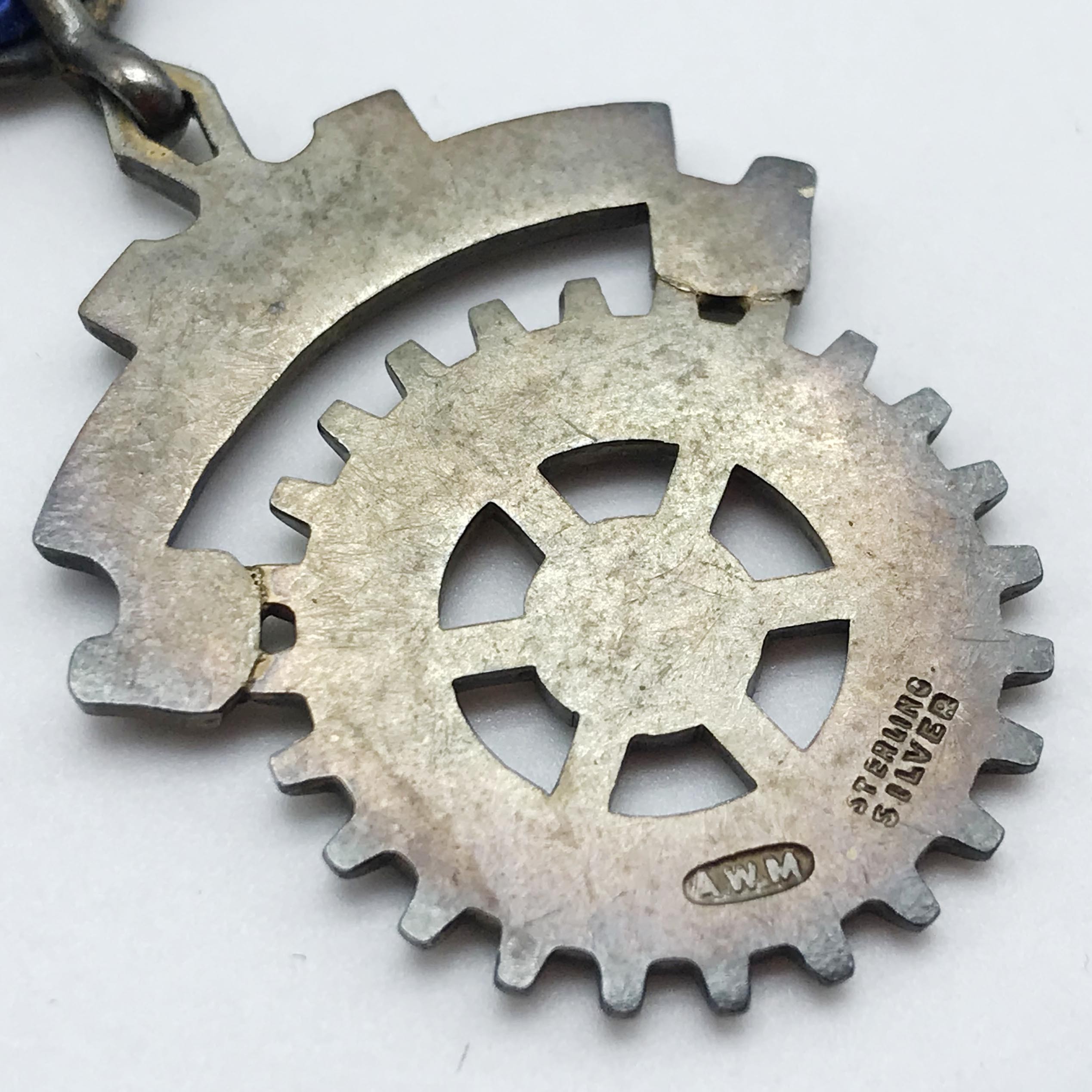 TWO ROTARY INTERNATIONAL MEDALS & A PAIR OF ROTARY CUFF-LINKS ALL HALLMARKED SILVER - Image 10 of 10