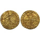 Henry VI, restored (October 1470-April 1471), fine gold Angel of six shillings and eight pence.