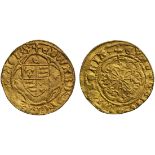 Edward IV, first reign (1461-70), gold Quarter Ryal of Two Shillings and Sixpence.