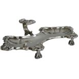 A George II silver snuffer tray, by William Gould, London 1751, of shaped form with shell border,