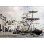 John Corcoran, "Appledore Quay, 1900", watercolour, signed and dated lower right hand corner '93, 33