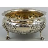 A Victorian silver sugar bowl, by Martin Hall & Co., Sheffield 1854, of circular form with