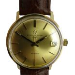 Eterna Matic 1000 - an 18ct gold automatic gentleman's date wristwatch, retailed by Turler of