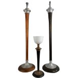 Mazda, Lampe de Travail, France - an Art Deco standard lamp, the rosewood painted effect column with
