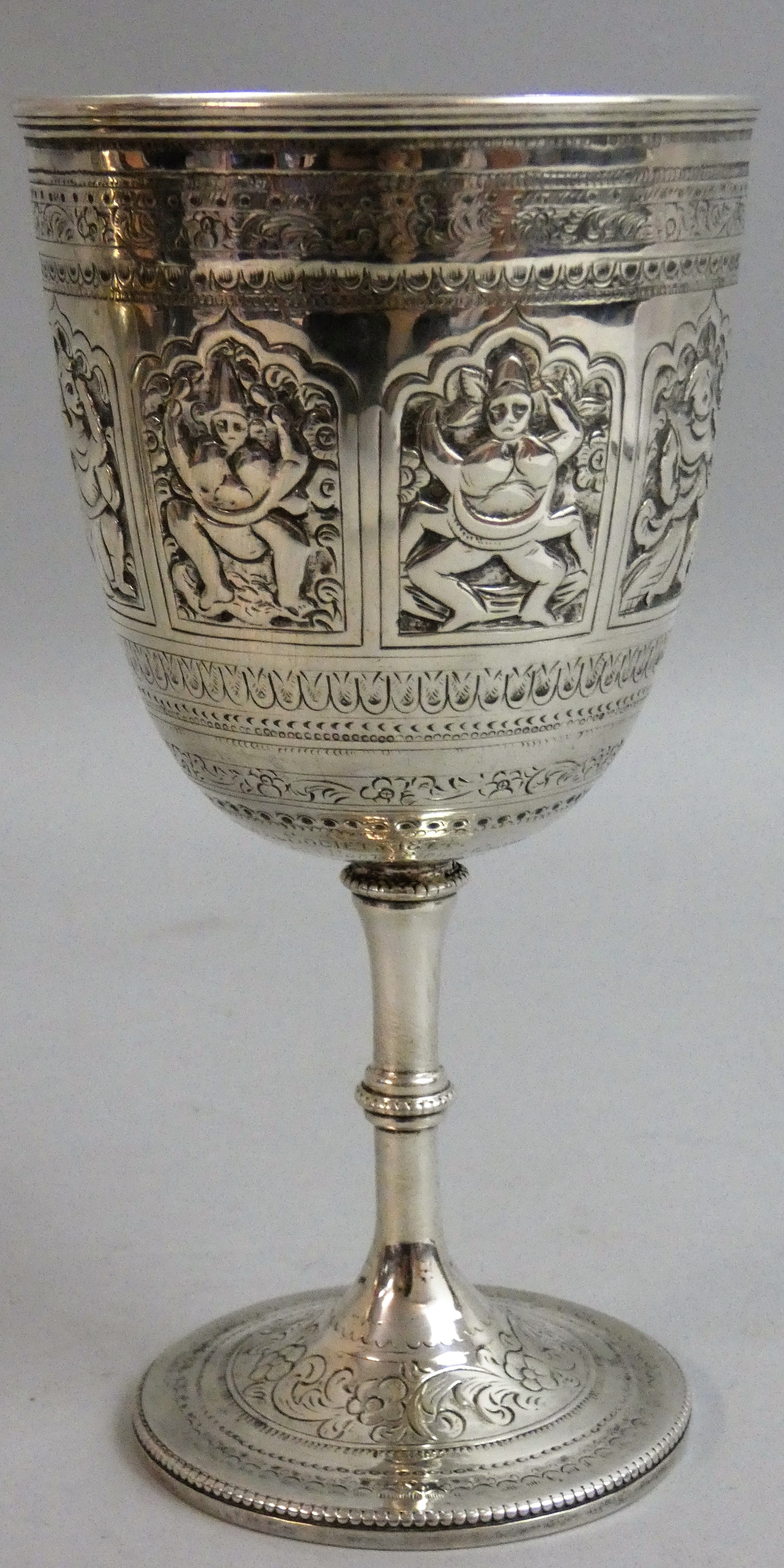 Of Driffield & East Riding Agricultural Society interest - a Victorian silver presentation goblet,