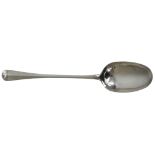 A George I silver Hanoverian rat tail pattern basting spoon, by Edward Jennings, London 1721, of