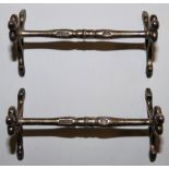 A pair of Art Nouveau knife rests, Sheffield 1907 with leaf terminals