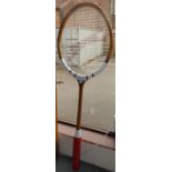 *A super-sized novelty tennis racket, 183 cm tall