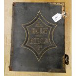 A brass bound Victorian Holy Bible