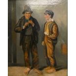A 20th century, English School, 'Boy with Penny Whistle', oil on canvas, unsigned