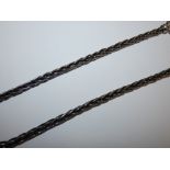 A heavy silver rope twist necklace