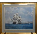 After Montague Dawson (1890-1973), "The Smoke of the Battle", printed in 1972 by Venture Prints of
