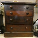 A miniature chest of drawers, 32 cm tall x 30 cm long x 22 cm deep