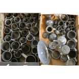 A large collection of Pewter ware including tankards, steins, various sized gild gills