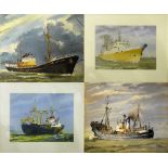 Harold Whitaker (d.1988), "Arctic Freebooter" and "Northella", watercolour, both signed and dated