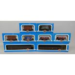 Hornby Airfix 'OO' gauge - eight various models of coaches and wagons; No. 54251-3 57ft Lav Non-