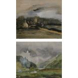 H. Wallington (1976) - landscape, watercolour, together with another watercolour (2)