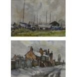 Jill Williams Brough Haven, watercolour, 32 x 49 cm, together with another by the same hand (2)