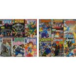 Seven albums containing approximately one hundred and fifty 1980-1990's DC/Marvel comics, to include