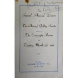 A menu signed by Wing Commander P.B. (Laddie) Lucas DSO, DFC and Group Captain Douglas Bader DSO,