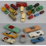 Dinky/Matchbox - unboxed and playworn die-cast vehicles to include; No. 38A B.M.W. Frazer-Nash,