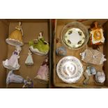 Royal Doulton figurine HN2329 "Lynne" together with coal port and Leonardo figurines, boxed (2)