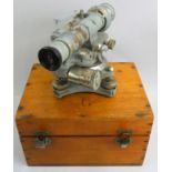 A boxed theodolite, by Ottway & Co., Ltd., of Ealing, London.