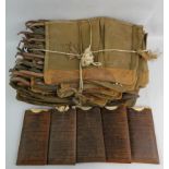 A large quantity of WWII British Military size two khaki gaiters dated 1942, with similar size three